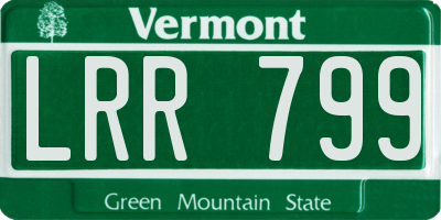 VT license plate LRR799