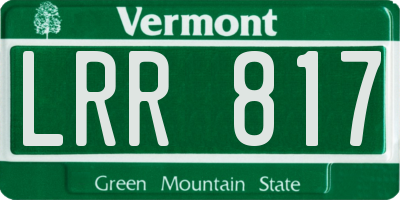 VT license plate LRR817
