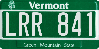 VT license plate LRR841
