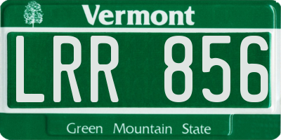VT license plate LRR856
