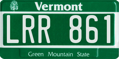 VT license plate LRR861