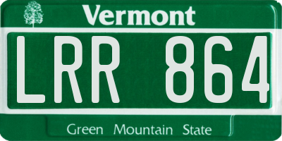 VT license plate LRR864