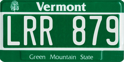 VT license plate LRR879