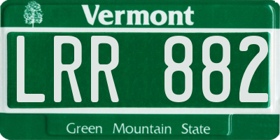 VT license plate LRR882