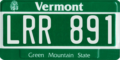 VT license plate LRR891