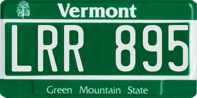 VT license plate LRR895