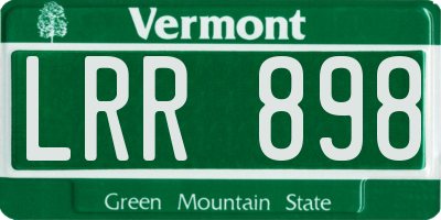 VT license plate LRR898