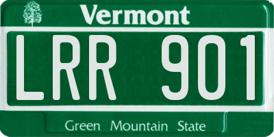 VT license plate LRR901