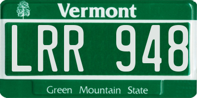 VT license plate LRR948
