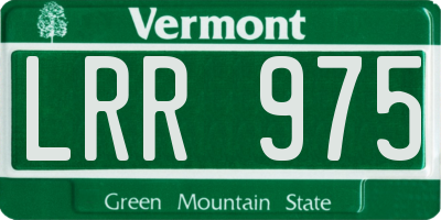 VT license plate LRR975