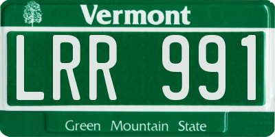 VT license plate LRR991
