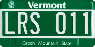 VT license plate LRS011