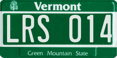 VT license plate LRS014