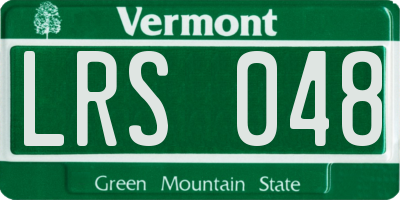 VT license plate LRS048