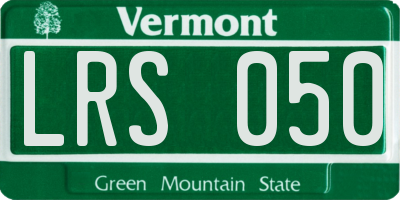 VT license plate LRS050