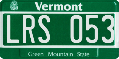 VT license plate LRS053