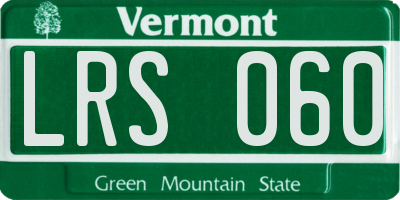 VT license plate LRS060