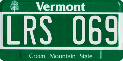 VT license plate LRS069