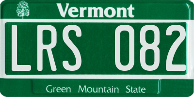 VT license plate LRS082
