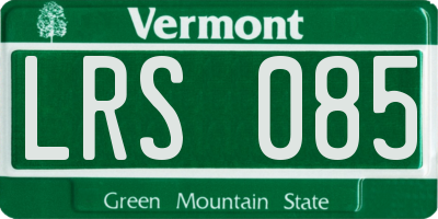 VT license plate LRS085