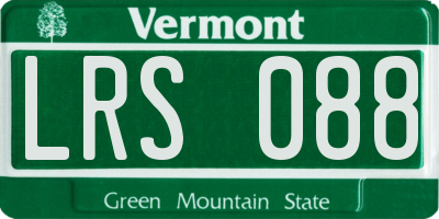 VT license plate LRS088
