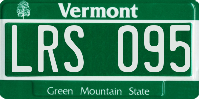 VT license plate LRS095