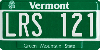 VT license plate LRS121