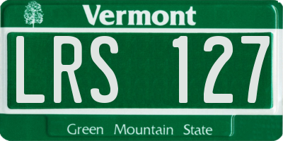 VT license plate LRS127