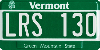 VT license plate LRS130
