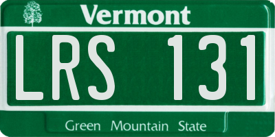 VT license plate LRS131