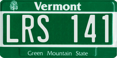 VT license plate LRS141