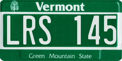 VT license plate LRS145