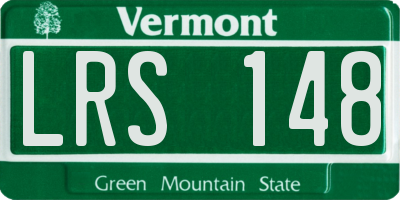 VT license plate LRS148