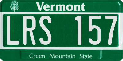VT license plate LRS157