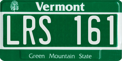 VT license plate LRS161
