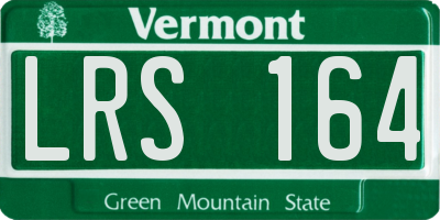 VT license plate LRS164