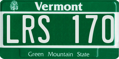 VT license plate LRS170