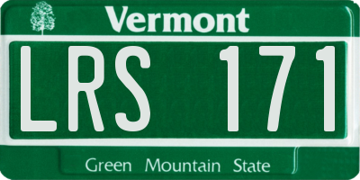 VT license plate LRS171