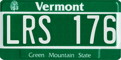 VT license plate LRS176