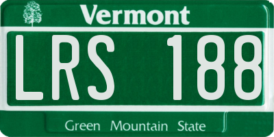 VT license plate LRS188