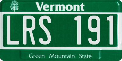 VT license plate LRS191