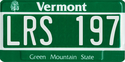VT license plate LRS197
