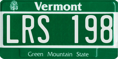 VT license plate LRS198