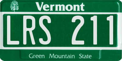 VT license plate LRS211