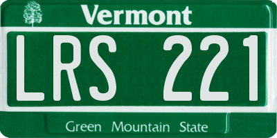 VT license plate LRS221