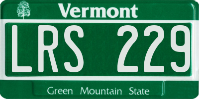 VT license plate LRS229