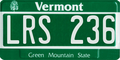 VT license plate LRS236