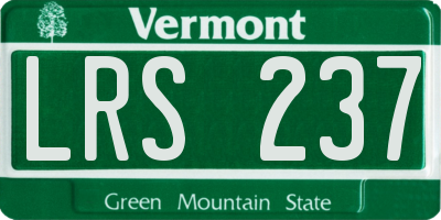 VT license plate LRS237