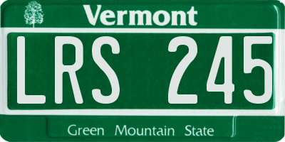 VT license plate LRS245