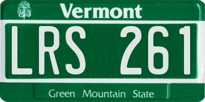 VT license plate LRS261